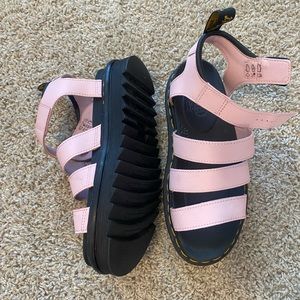 Dr Martens pink platform sandals